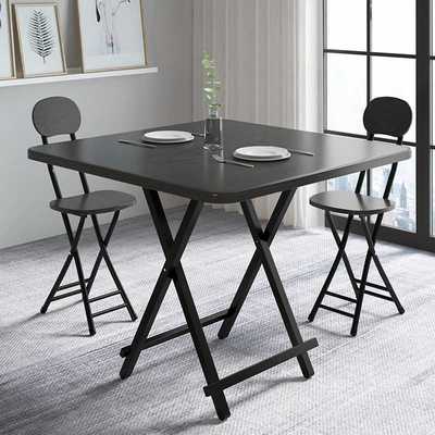 Folding Table Household Dining Table Simple Small Square Table 4-person Table Small Family Portable Outdoor Stall Balcony Table