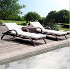 Outdoor Beach Chair Open Air Hotel Swimming Pool Resort Rattan Sofa Bed Lying Chair Monthly Sales Of 100 Sets
