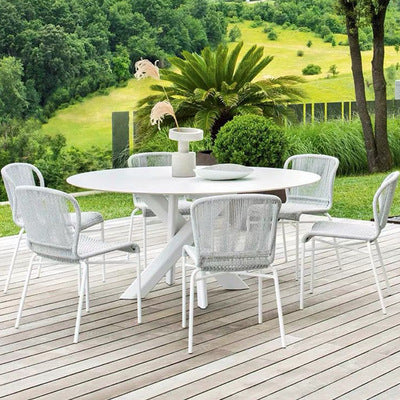 Outdoor Tables And Chairs Balcony Leisure Courtyard Rattan Bar Chair Nordic Hotel Villa Sunshine Room Home Stay Rope Design Furniture