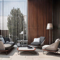 Nordic Outdoor Wood Art Pineapple Lattice Rope Leisure Sofa Combination Hotel Terrace Supporting Rattan Tables Chairs And Sofas