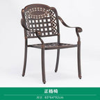 Outdoor Leisure Cast Aluminum Tables And Chairs Combination Garden Hotel Metal Furniture Balcony Courtyard Outdoor Open-air Chairs