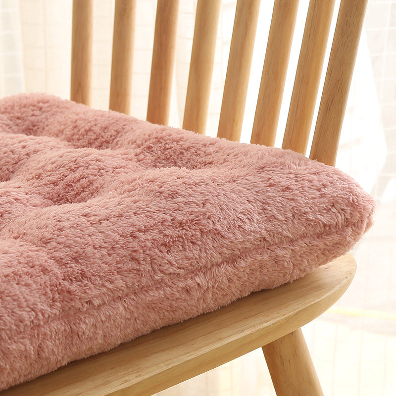 Plush Cushion Household Dining Chair Cushion Thickening Warm Office Student Chair Cushion