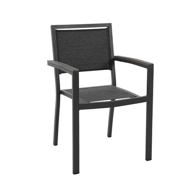 Outdoor Leisure Table And Chair Combination Outdoor Chair Cafe Courtyard Terrace Garden Plastic Wood Table And Chair Teslin Cloth Chair