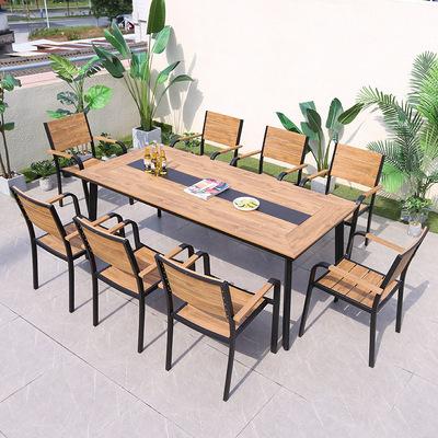 Outdoor Leisure Tables And Chairs Outdoor Nordic Courtyard Outdoor Terrace Plastic Wood Tables And Chairs Combined Furniture Outside The Balcony