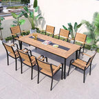 Outdoor Leisure Tables And Chairs Outdoor Nordic Courtyard Outdoor Terrace Plastic Wood Tables And Chairs Combined Furniture Outside The Balcony
