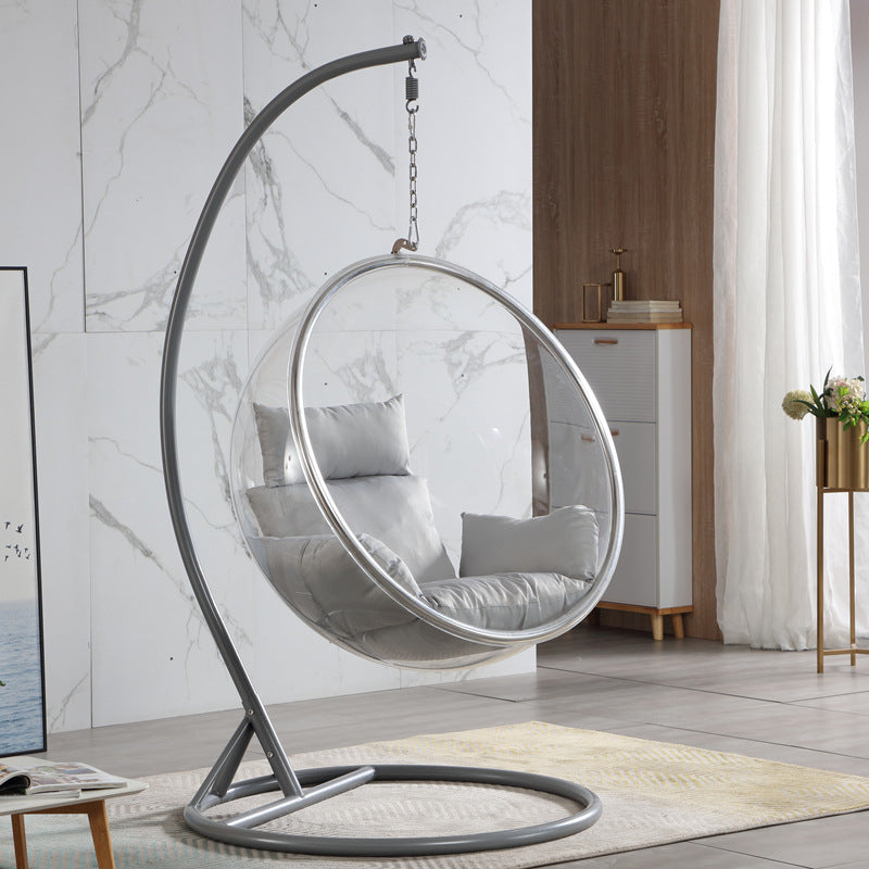 Nordic wind net red glass ball transparent bubble chair hemisphere hanging chair space chair acrylic hanging basket girl heart room