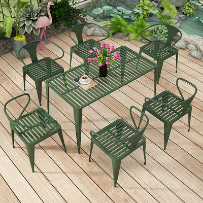 Leisure Outdoor Table And Chair Combination Iron Art Open-air Garden Table Terrace Outdoor Courtyard Balcony Table And Chair Table And Chair