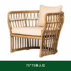 Outdoor Rattan Sofa Villa Terrace Courtyard Sunshine Room Living Room Leisure Hotel Reception Rattan Circular Sofa Combination