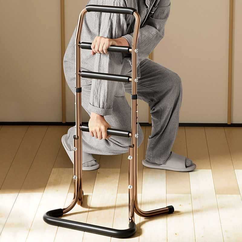 Aluminum alloy rising booster movable multi-function punching free armrest elderly bedside rising aid