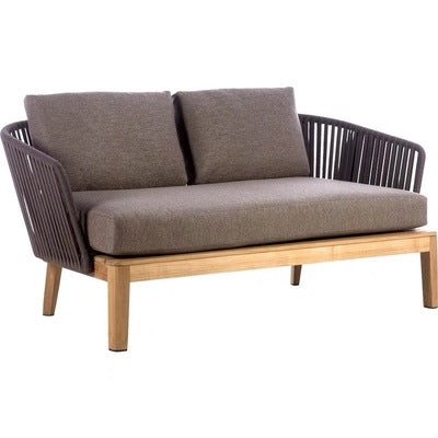 Outdoor Solid Wood Leisure Sofa Double Single Sofa Combination Outdoor Courtyard Garden Terrace Balcony Rattan Sofa