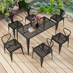 Leisure Outdoor Table And Chair Combination Iron Art Open-air Garden Table Terrace Outdoor Courtyard Balcony Table And Chair Table And Chair