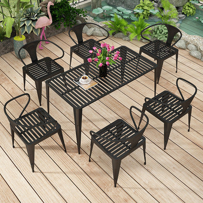 Leisure Outdoor Table And Chair Combination Iron Art Open-air Garden Table Terrace Outdoor Courtyard Balcony Table And Chair Table And Chair