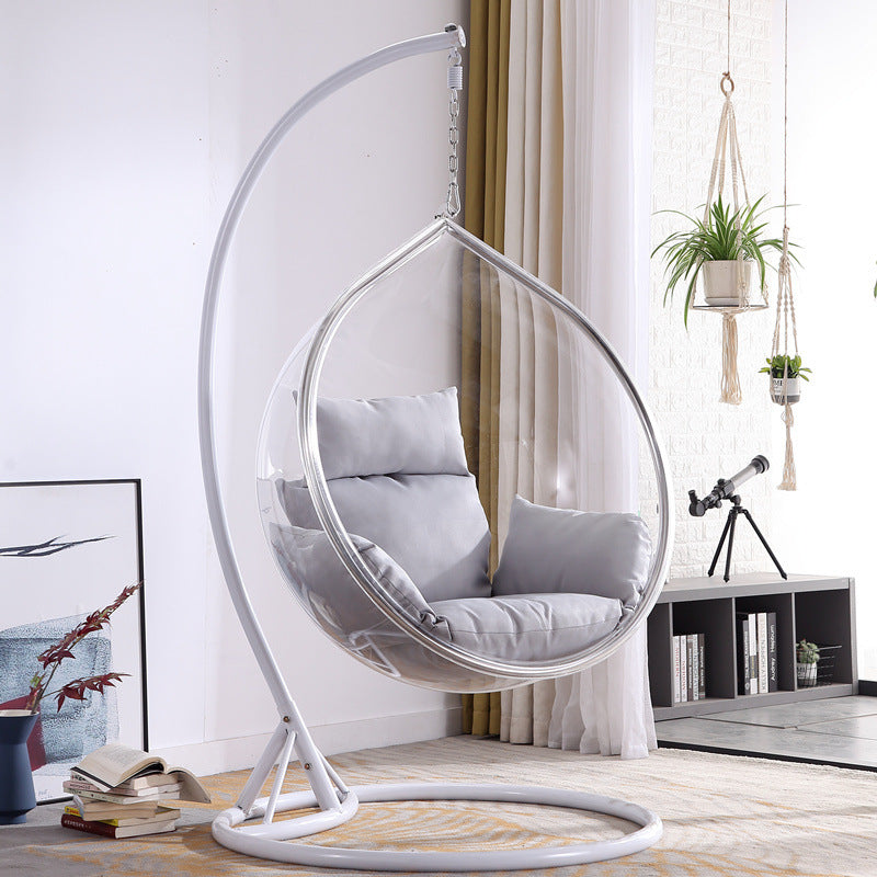 Nordic wind net red glass ball transparent bubble chair hemisphere hanging chair space chair acrylic hanging basket girl heart room