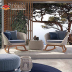 Outdoor Furniture Combination Nordic Rattan Art Sofa Outdoor Villa Courtyard Balcony Rattan Sofa Chair Combination
