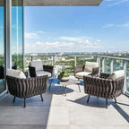 Outdoor Sofa Leisure Balcony Rattan Sofa Villa Outdoor Courtyard Double Outdoor Rattan Chair Sofa Furniture Combination