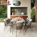 Outdoor Table And Chair Combination Modern Simple Courtyard Garden Outdoor Terrace Leisure Rattan Furniture Balcony Rattan Chair