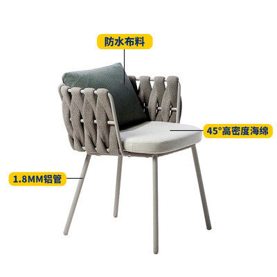 Modern Nordic Simple Outdoor Tables And Chairs Garden Courtyard Balcony Rattan Tables And Chairs Overhead Floor Outdoor Rattan Chairs