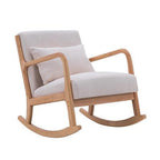 Nordic Rocking Chair Adult Nap Balcony Leisure Chair Solid Wood Lazy Recliner Living Room Household Leisure Sofa Rocking Chair