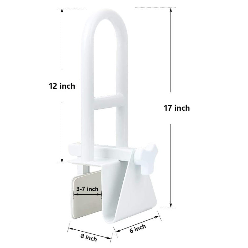 The bathtub handrails are perforated free for the elderly, pregnant women and children. The bathtub is anti-skid and the safety handrails are used for getting up