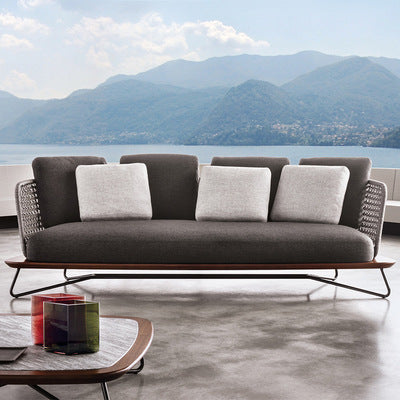 Nordic Simple Outdoor Balcony Sofa Outdoor Villa Sofa Coffee Table Combination Living Room Courtyard Leisure Furniture