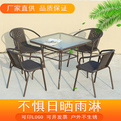 Rattan Chair Outdoor Furniture Balcony Tables And Chairs Rattan Furniture Outdoor Tables And Chairs Teng Chair Outdoor Rattan Chair Teng Chair Leisure Outdoor