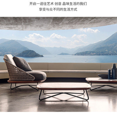 Outdoor Furniture Outdoor Villa Courtyard Rattan Sofa Outdoor Rattan Sofa Combined Rattan Chair Sofa Furniture