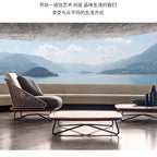 Outdoor Furniture Outdoor Villa Courtyard Rattan Sofa Outdoor Rattan Sofa Combined Rattan Chair Sofa Furniture