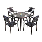 Outdoor Tables And Chairs Outdoor Villa Courtyard Open Balcony Terrace Leisure Cast Aluminum Tables And Chairs Combination All Aluminum Alloy Tables And Chairs