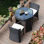 Outdoor Leisure Balcony Rattan Chair Tea Table Three Piece Set Of Modern Simple Rattan Furniture Set Outdoor Balcony Chair