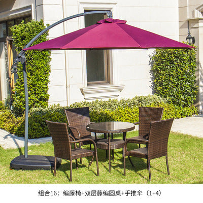 Rattan Chair Combination Outdoor Leisure Courtyard Rattan Table And Chair Tea Table Combination Outdoor Balcony Table And Chair Outdoor Rattan Table And Chair