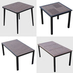 Outdoor Leisure Tables And Chairs Combination Terrace Courtyard Plastic Wood Tables And Chairs Dining Bar Milk Tea Shop Balcony Garden Five Piece Set