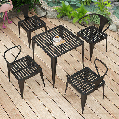 Leisure Outdoor Table And Chair Combination Iron Art Open-air Garden Table Terrace Outdoor Courtyard Balcony Table And Chair Table And Chair
