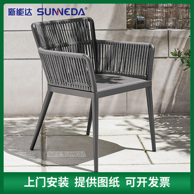 Outdoor Simple Tables And Chairs Courtyard Garden Rattan Tables And Chairs Outdoor Open Balcony Leisure Sunscreen And Rainproof Chair Combination