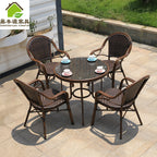 Outdoor Rattan Chair Balcony Table And Chair Set