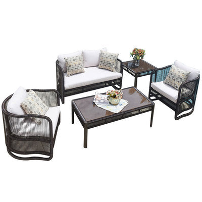 Outdoor Rattan Chair Sofa Leisure Rattan Sofa Combination Rattan Art Furniture Home Stay Sales Department Garden Landscape Rattan Sofa