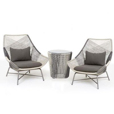 Outdoor Leisure Chair Balcony Rattan Chair Three Piece Set Indoor Courtyard Garden Rattan Sofa Small Tea Table Combination
