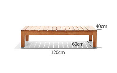 Outdoor Solid Wood Leisure Sofa Double Single Sofa Combination Outdoor Courtyard Garden Terrace Balcony Rattan Sofa
