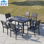 Outdoor Leisure Tables And Chairs Balcony Community Courtyard Balcony Tieyi Milk Tea Shop Antiseptic Wood Tables And Chairs Outdoor Plastic Wood Furniture