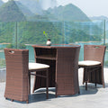 Outdoor Leisure Balcony Rattan Chair Tea Table Three Piece Set Of Modern Simple Rattan Furniture Set Outdoor Balcony Chair