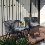 Nordic Rattan Sofa Courtyard Outdoor Rattan Chair Sofa Combination Hotel Outdoor Leisure Ribbon Furniture