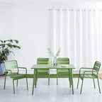 Outdoor Aluminum Alloy Open-air Chair Courtyard Outdoor Dining Table Coffee Shop Milk Tea Shop Set Combination Of Tables And Chairs