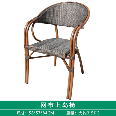 Outdoor Rattan Chair Courtyard Combination Outdoor Cafe Outdoor Courtyard Rattan Table And Chair Balcony Bar Table And Chair Three Piece Set