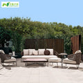 Outdoor Nordic Rattan Sofa Combination Leisure Courtyard Balcony Villa Living Room Rattan Chair Three Person Sofa
