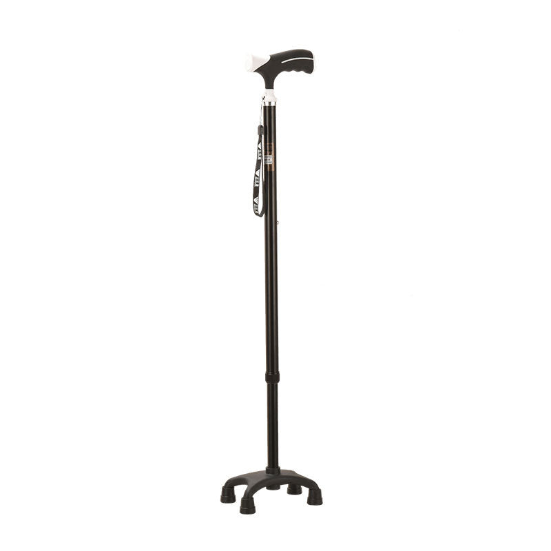 Elderly crutches, big and small, four legged crutches, telescopic crutches, aluminum alloy crutches, elderly people's anti slide crutches, adjustable walking aids