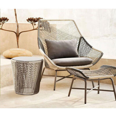 Outdoor Leisure Chair Balcony Rattan Chair Three Piece Set Indoor Courtyard Garden Rattan Sofa Small Tea Table Combination