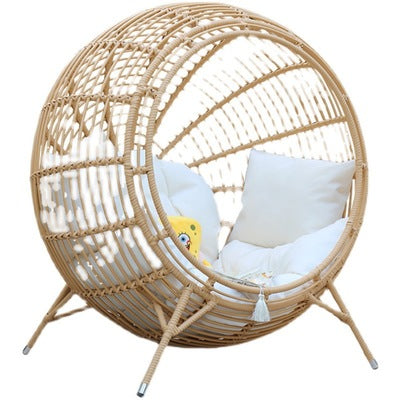 Outdoor Rattan Woven Bird's Nest Leisure Lazy Rattan Chair Circular Landing Studio Children's Photography Props Swing Home Stay Balcony