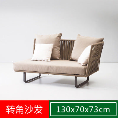 Nordic Outdoor Leisure Sofa Rattan Restaurant Courtyard Home Stay Garden Sales Department Milk Tea Shop Rattan Furniture Combination