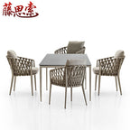 Outdoor Table And Chair Combination Modern Simple Courtyard Garden Outdoor Terrace Leisure Rattan Furniture Balcony Rattan Chair