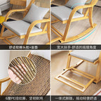 Nordic Outdoor Leisure Rocking Chair Outdoor Household Living Room Balcony Lazy Rocking Chair Rattan Single Elderly Carefree Chair