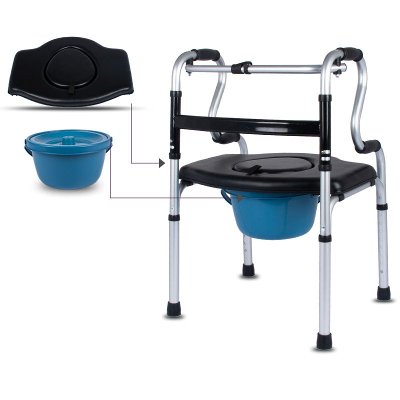 Aluminium Quadrangular Crutch Walking Aid for the Elderly and Disabled - 7012